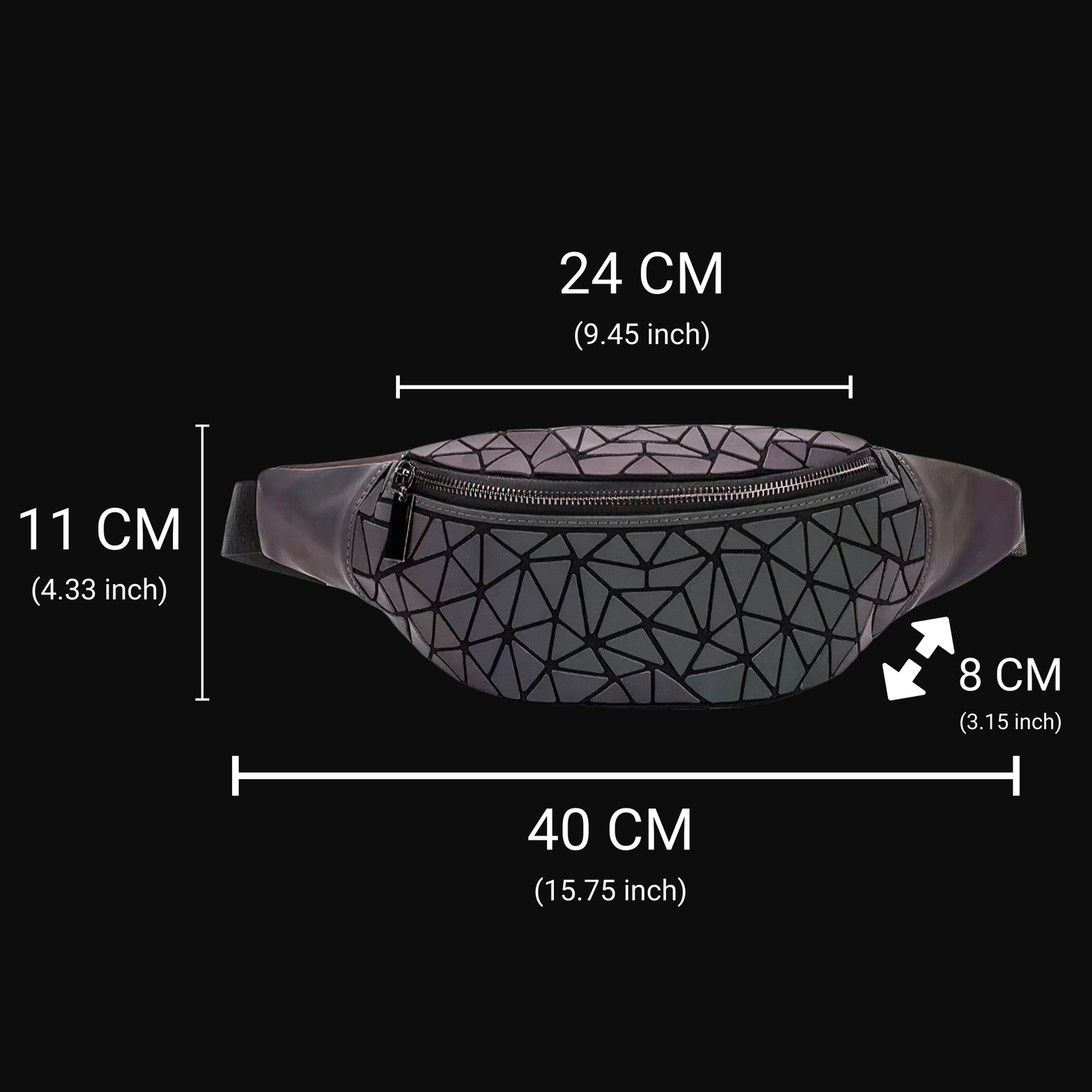LYXA BOLT – Holographic Waist Belt Bag